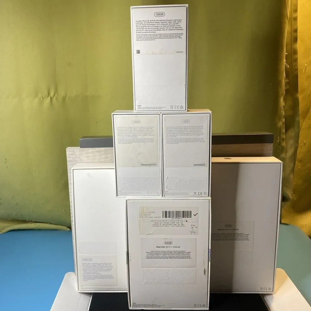 RARE iPhone 5se 128GB Box + Lot 5 Of iPad Air iPad Mini iPhone 7 5s Empty Boxes